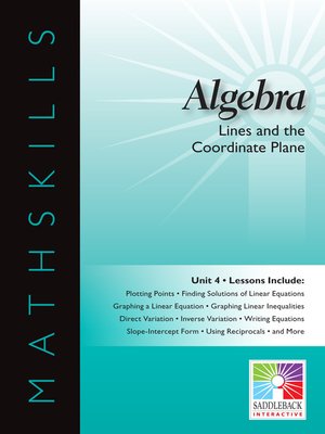 cover image of Algebra 1: Lines and the Coordinate Plane
